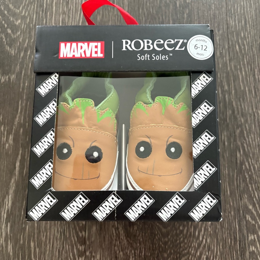 New! Marvel ROBEEZ Groot Baby Soft Sole Shoes 6-12 Months - Picture 7 of 11